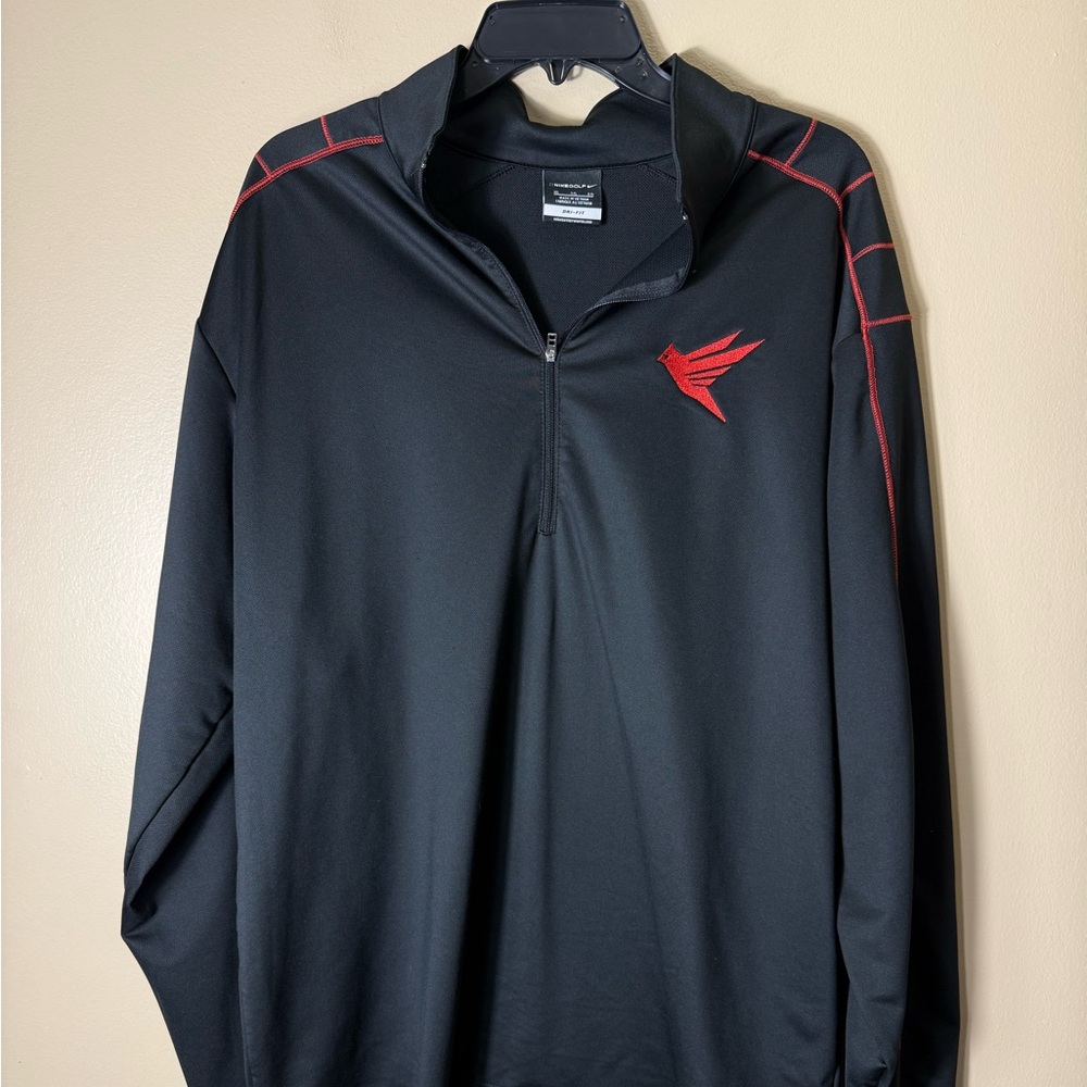 Nike Golf Dri-FIT Quarter Zip Pullover Mens‎ XL Black Performance Golf
